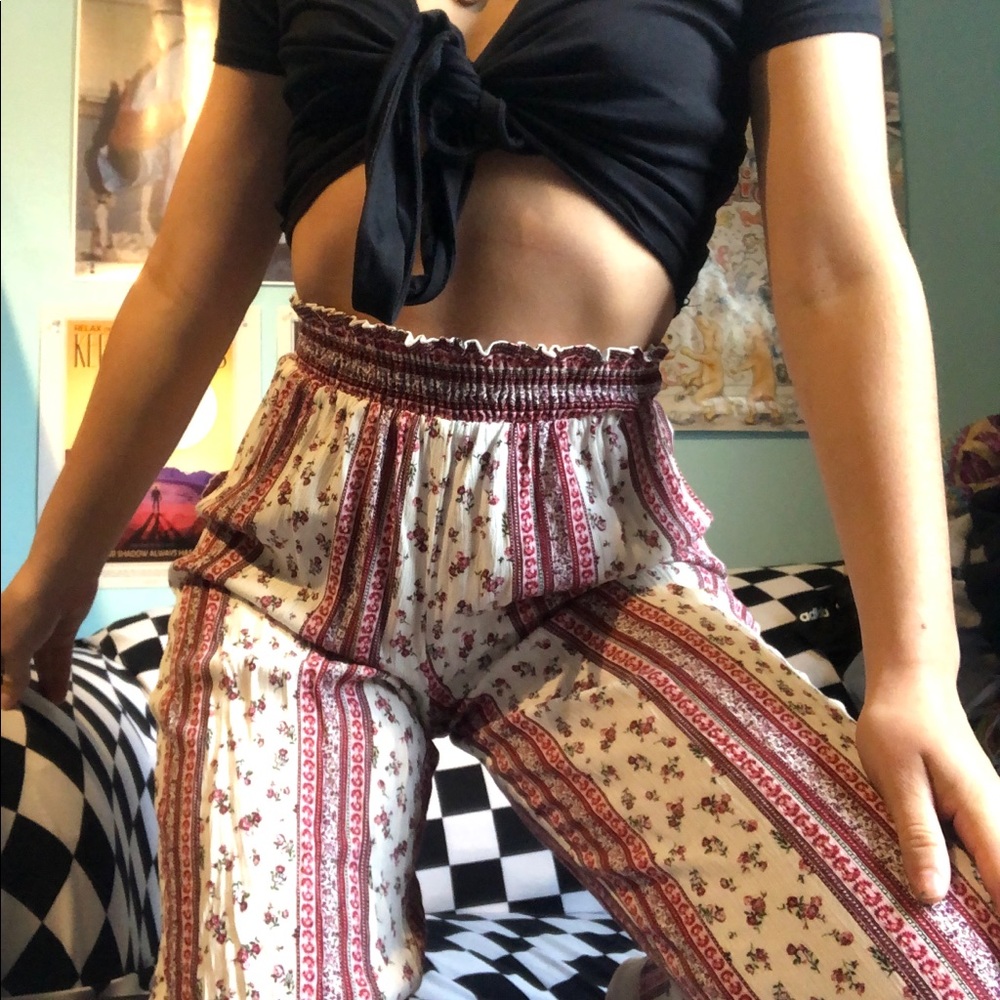 Flowy floral pants
